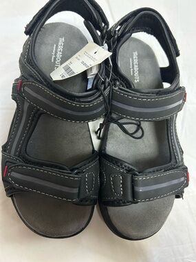 Thereabouts Kids' Black Sport Sandals - Adjustable Comfort Straps